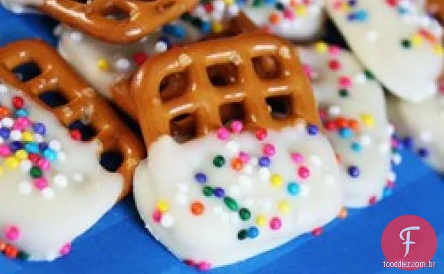 Pretzels Cobertos Com Chocolate Branco