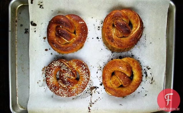 Pretzels Macios Com Manteiga