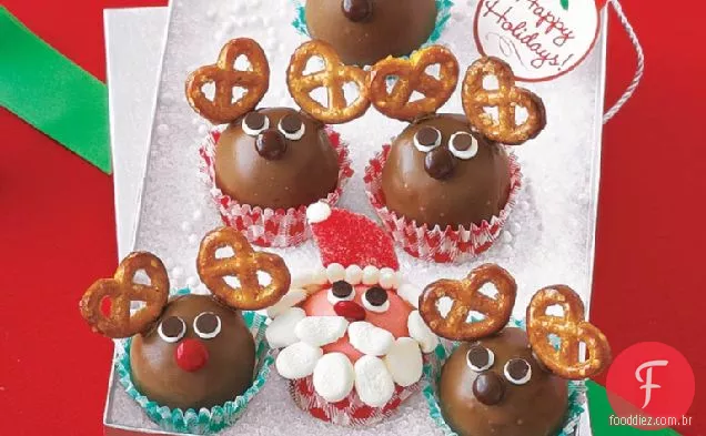 Santa e renas trufas