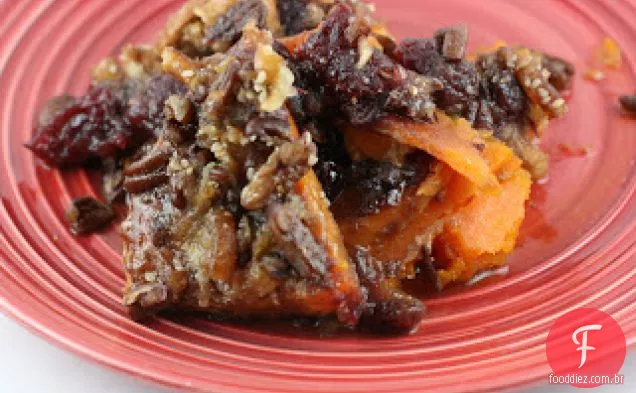 Pecan Coberto Cozido Batata Doce Crockpot Receita