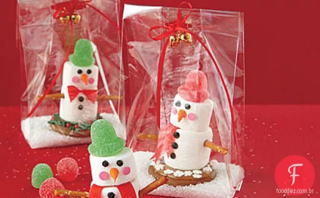 Bonecos De Neve Marshmallow