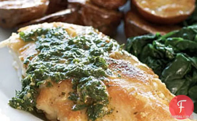 Peitos De Frango Salteados Com Gremolata