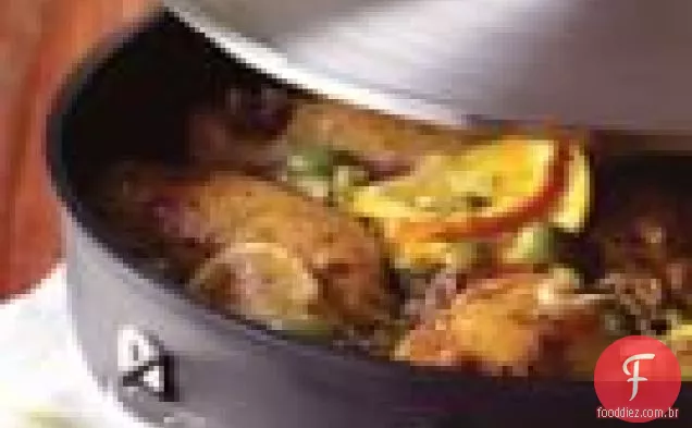 Frango Assado Com Molho De Vinho Mediterrâneo
