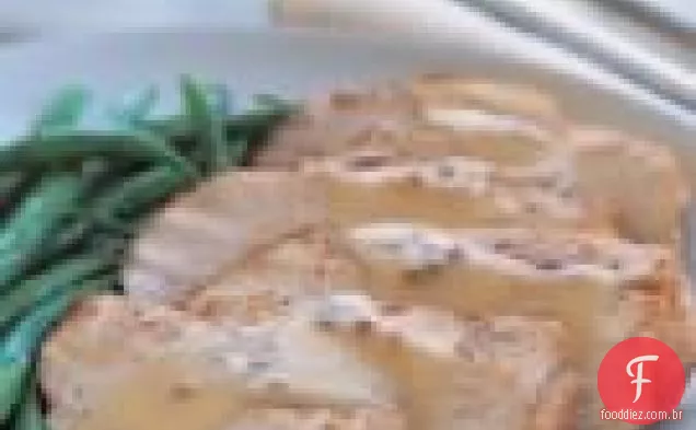 Frango assado com molho de mostarda