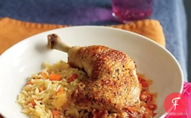 Frango Picante Com Orzo Pilaf