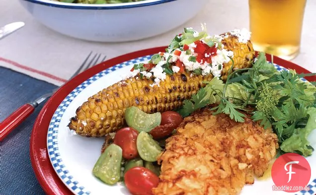 Frango Hoosier com crosta de batata frita