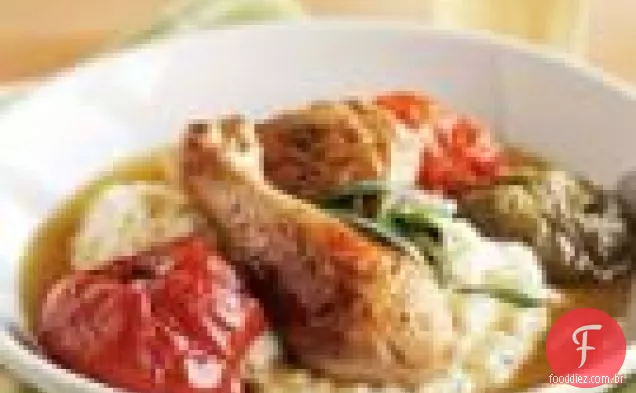 Frango Assado Com Tomates De Verão