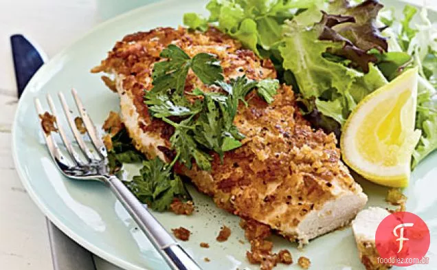 Frango crocante com limão, salsa e Azeite Extra-Virgem
