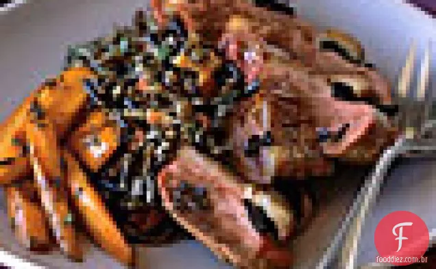 Peito de Pato Magret assado com trufas pretas Raspadas