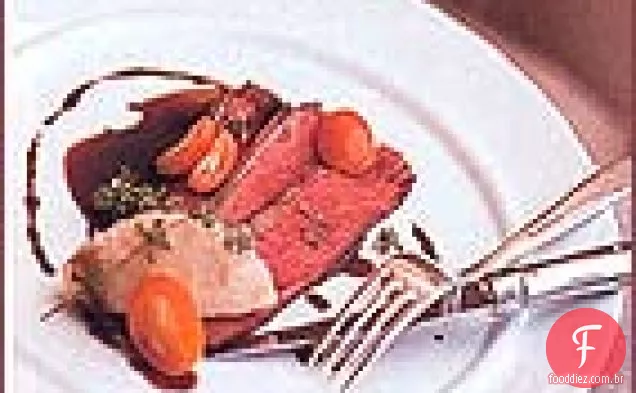 Pato assado com molho de alcaçuz-Merlot