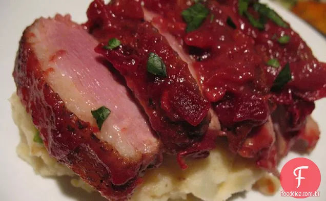 Cranberry Thai Curry Glazed Duck Seios Com Coco Purê Po