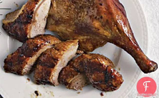 Patos assados com esmalte Tangerina-hoisin