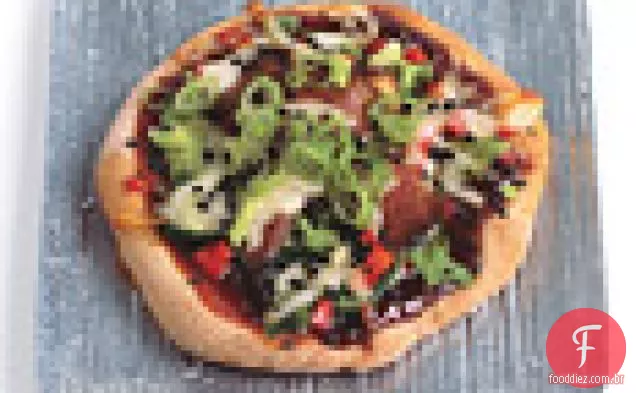 Pizza de pato com Hoisin e cebolinha