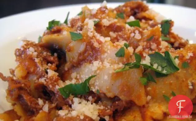 Pappardelle com pato Ragu