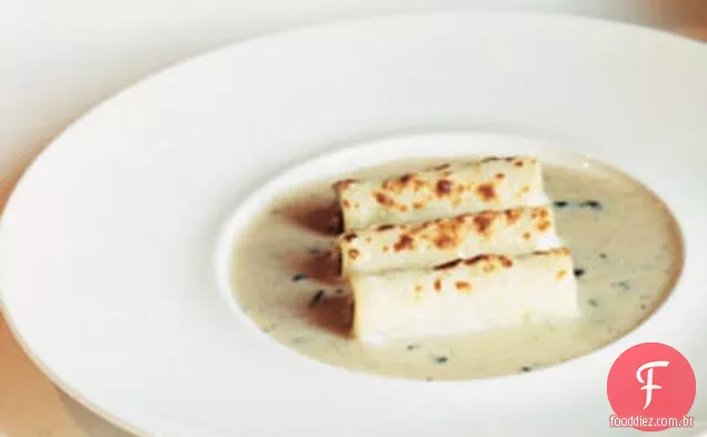 Canelones com creme de trufas