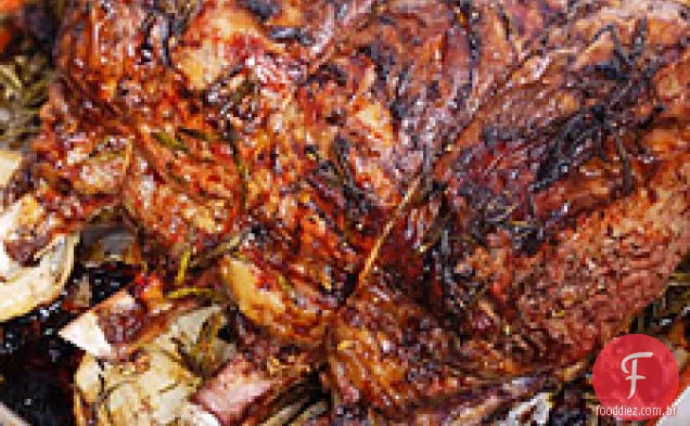 Costela Assada Com Beterraba, Batata E Rábano