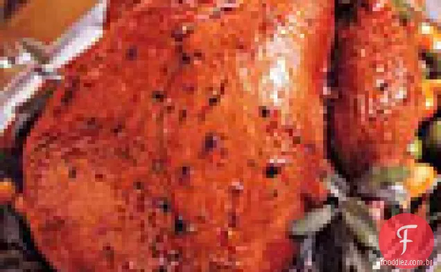 Turquia com vidro cítrico com molho Chipotle