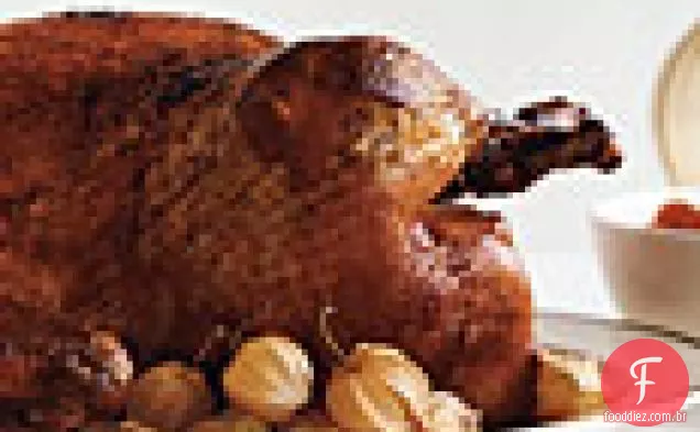 Turquia envidraçada com molho
