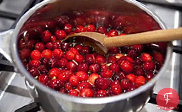 Almôndegas De Peru Com Vidro De Cranberry