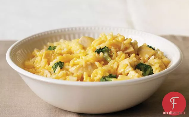 Arroz De Brócolis De Queijo E Peru