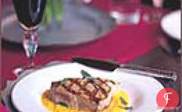 Atum grelhado com molho de pimenta