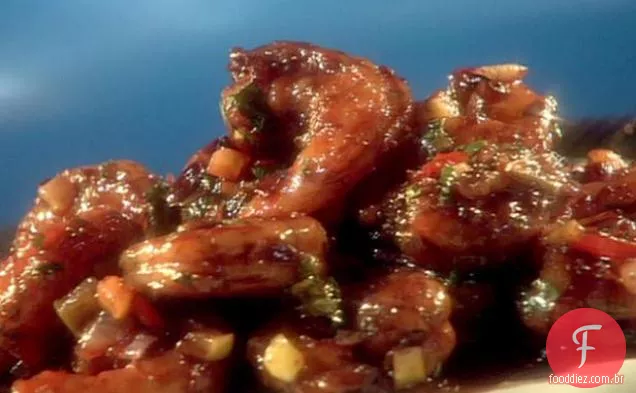 Sangria Glazed Prawns
