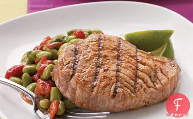 Bife De Atum Grelhado Com Especiarias Tailandesas