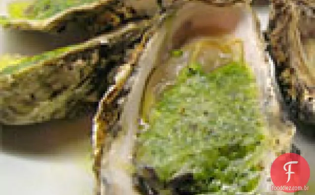 Ostras Grelhadas Com Pesto