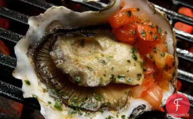 Ostras Grelhadas Picantes Com Sabor De Pimenta Asiática