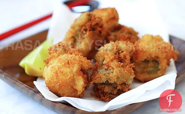 Ostras fritas com Panko (Kaki Furai / Kaki Fry)