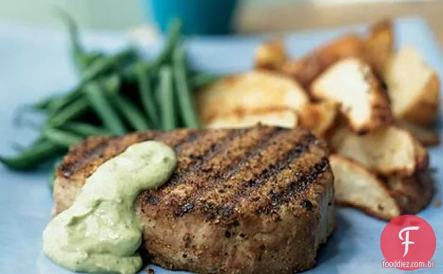 Atum com abacate deusa verde Aioli