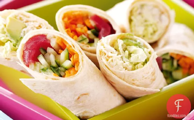 Atum e Caranguejo e abacate Wraps