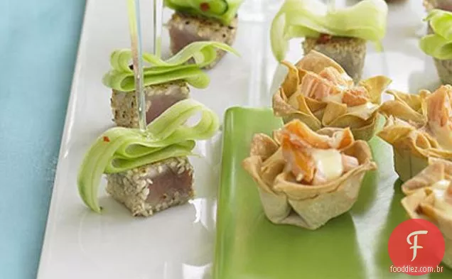 Atum com crosta de sésamo