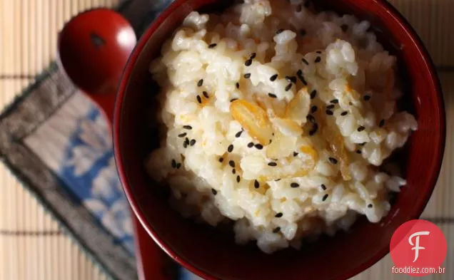 Pudim De Arroz Com Yuzu, Baunilha E Saquê