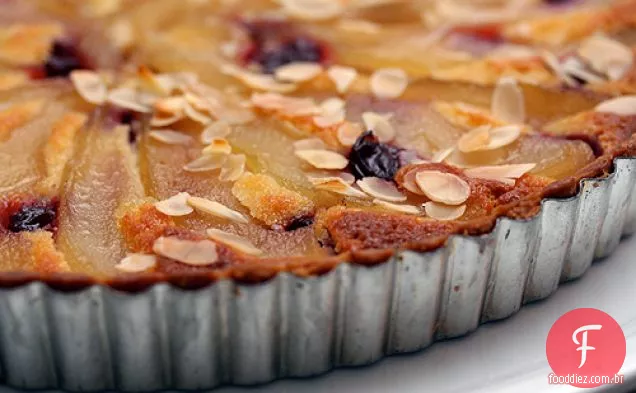 Torta de pêra-amêndoa
