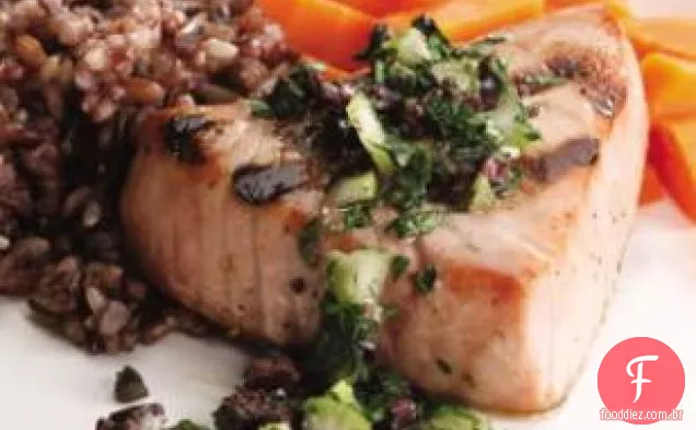 Atum grelhado com Sabor De Azeitona