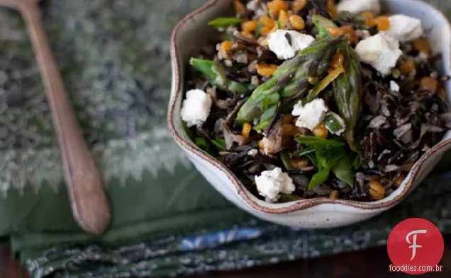 Receita De Salada De Arroz Selvagem Da Primavera