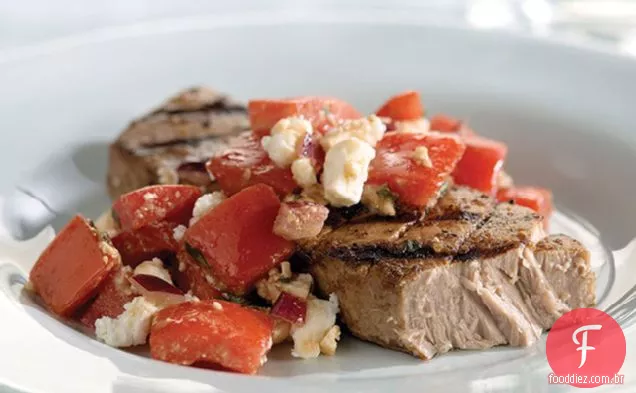 Atum Grelhado com molho de tomate fresco