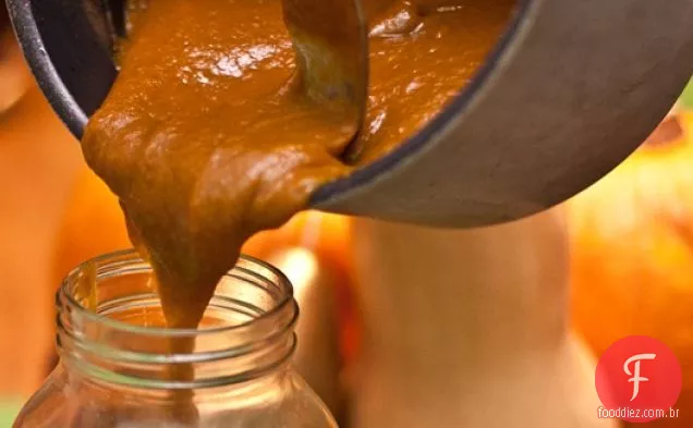 Feliz Dia De Ação De Graças Caseiro Manteiga De Abóbora