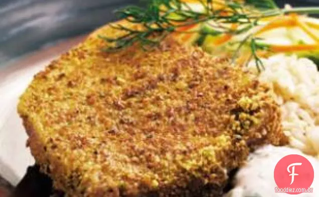 Bifes de Atum com crosta de pistache