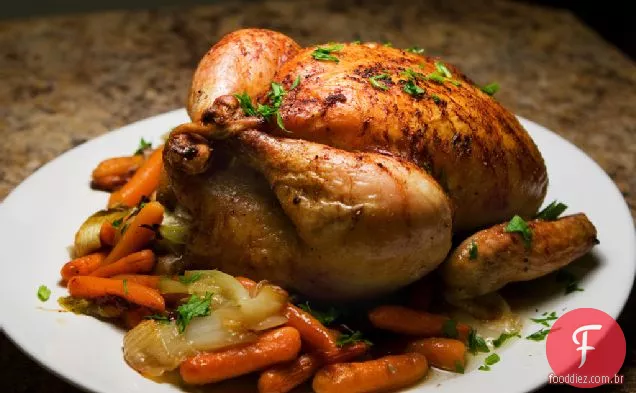 Frango Assado Com Receita De Manteiga De Limão