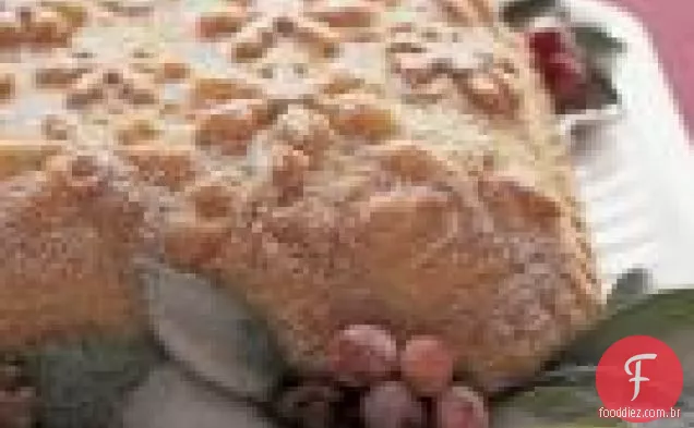 Bolo de floco de neve com conhaque-cobertura de manteiga