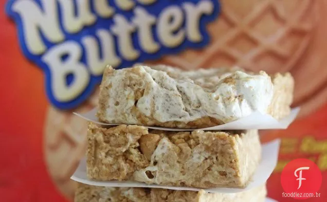 Barras de manteiga de Nutter Chewy No-bake
