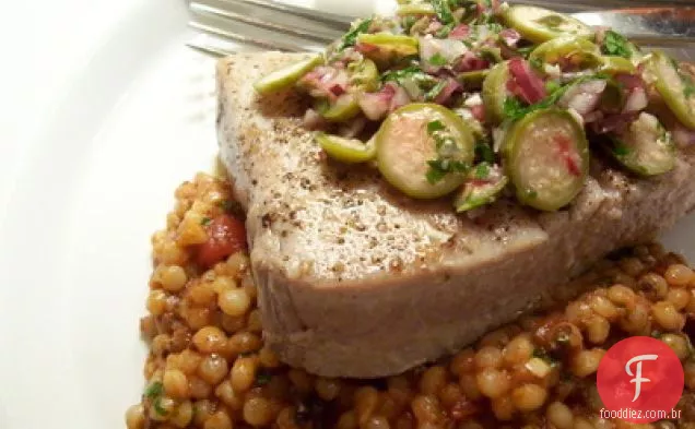 Atum Grelhado Com Fregola Puttenesca & Caperberry Relish