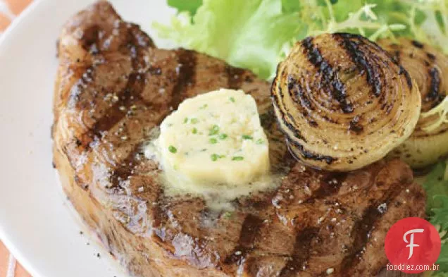 Bifes grelhados de Costela com manteiga de Miso