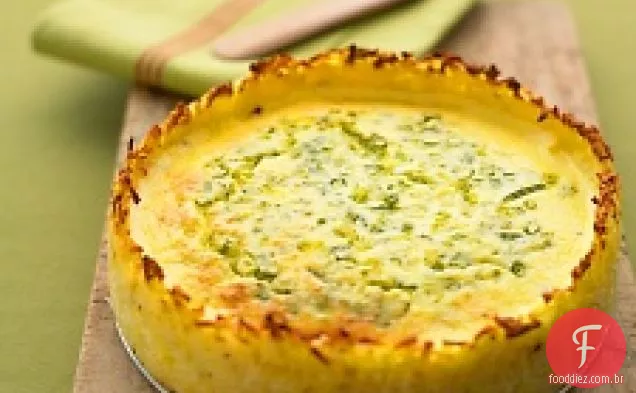 Quiche de queijo de cabra com crosta marrom-haxixe