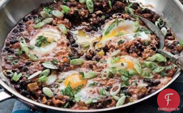 Frigideira-Huevos Rancheros escalfados