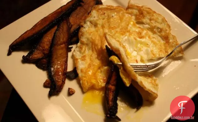 Azeite Ovo Frito Com Cogumelo Portabello Home Fries