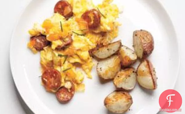 Ovos Mexidos Com Receita De Chouriço E Cebola