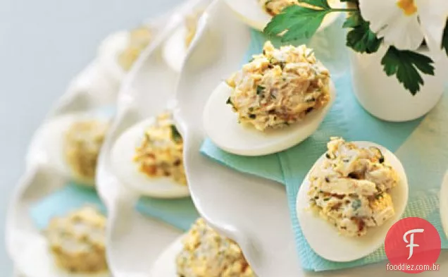 Salada De Frango Com Limão E Endro-Ovos Recheados
